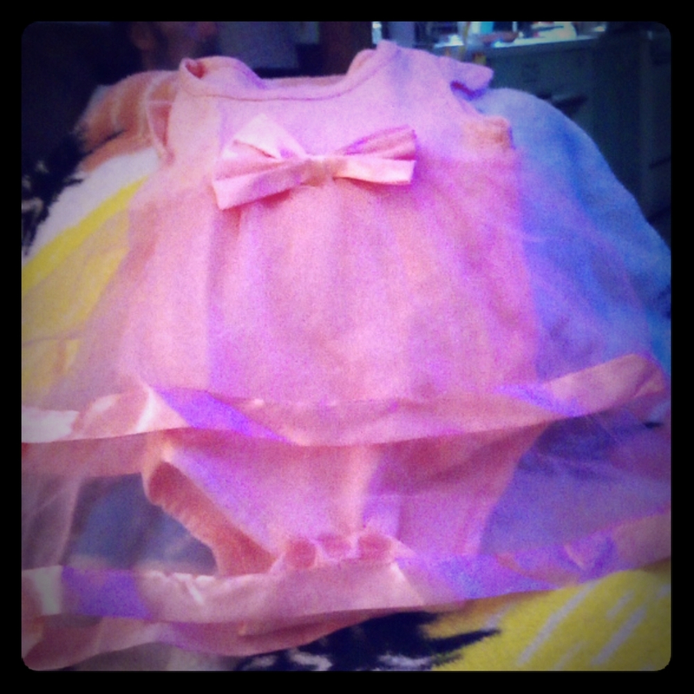 Pink dress with those ribbons